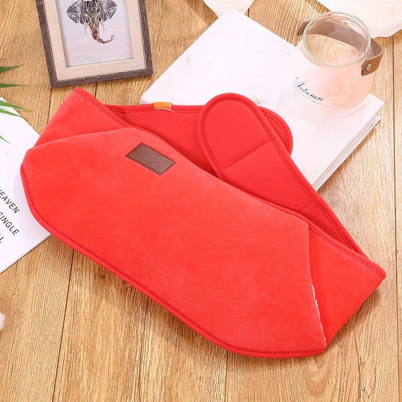 image-Rechargeable Hot Water Bottle Waist Belt Warmer with Plush Cover