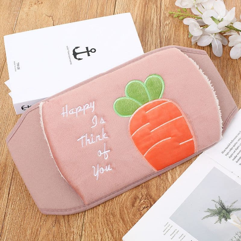 image-Rechargeable Hot Water Bottle Waist Belt Warmer with Plush Cover