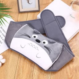 image-Rechargeable Hot Water Bottle Waist Belt Warmer with Plush Cover