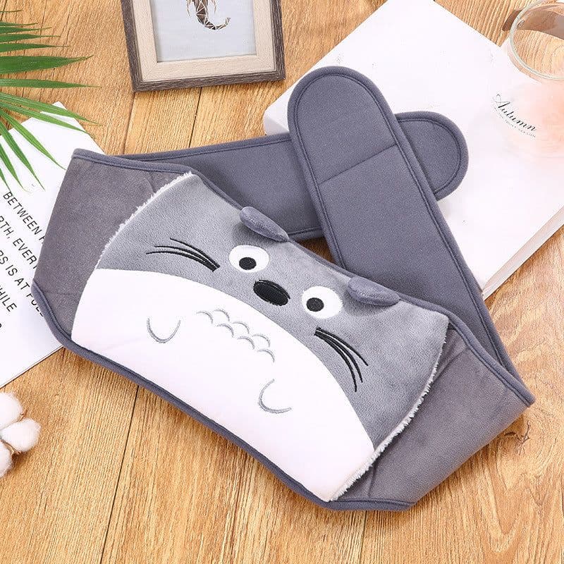 image-Rechargeable Hot Water Bottle Waist Belt Warmer with Plush Cover