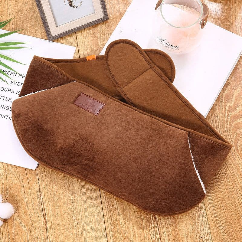 image-Rechargeable Hot Water Bottle Waist Belt Warmer with Plush Cover