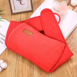 image-Rechargeable Hot Water Bottle Waist Belt Warmer with Plush Cover