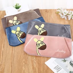 image-Rechargeable Hot Water Bottle Waist Belt Warmer with Plush Cover