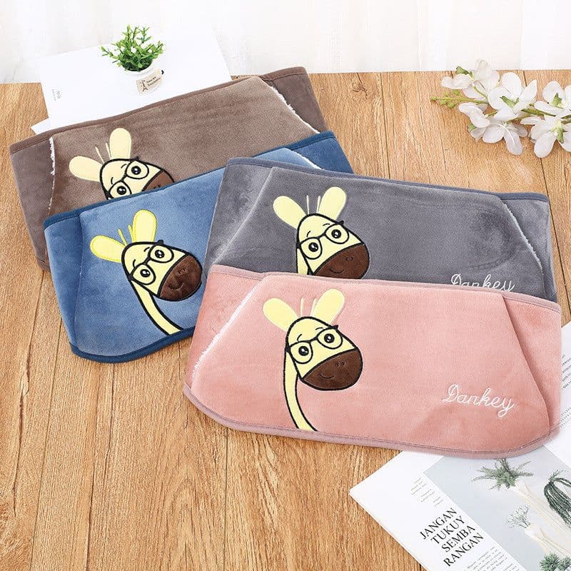 image-Rechargeable Hot Water Bottle Waist Belt Warmer with Plush Cover