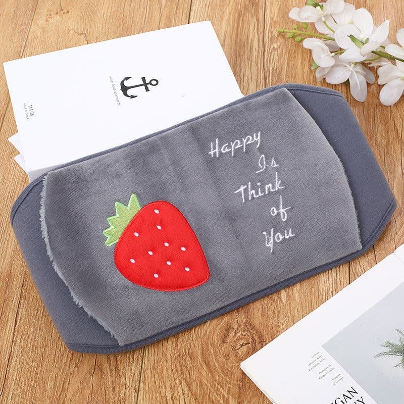 image-Rechargeable Hot Water Bottle Waist Belt Warmer with Plush Cover