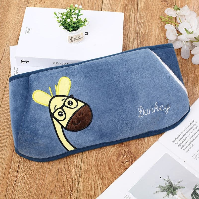 image-Rechargeable Hot Water Bottle Waist Belt Warmer with Plush Cover