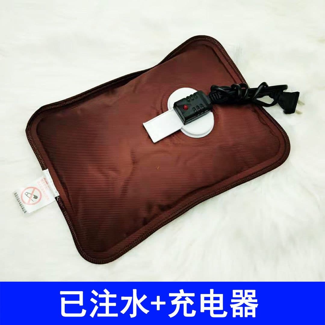 image-Rechargeable Hot Water Bottle Waist Belt Warmer with Plush Cover