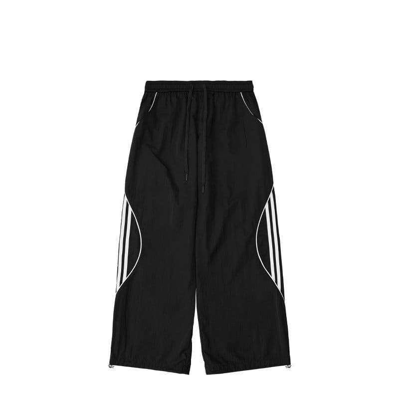 image-INF Men's Casual Wide-Leg Sports Pants Straight Trousers