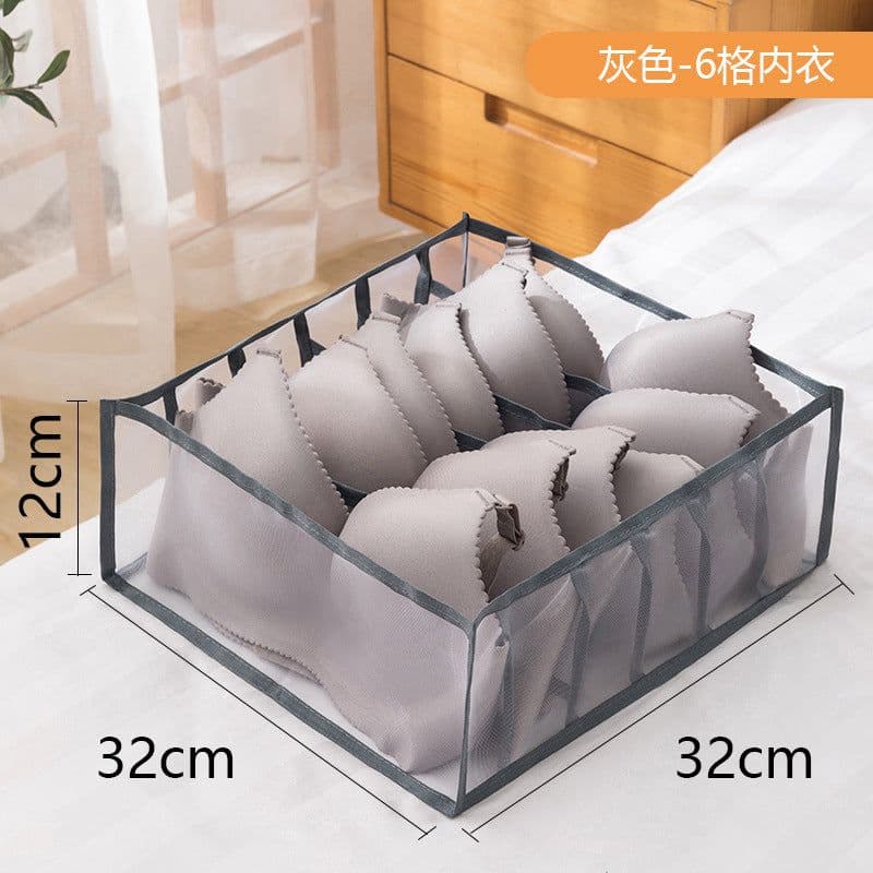 image-Underwear Storage Box Drawer Organizer with Compartments