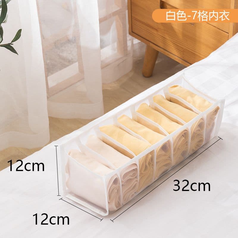 image-Underwear Storage Box Drawer Organizer with Compartments