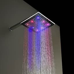image-6-inch/8-inch Square Shower Head with Temperature Control LED