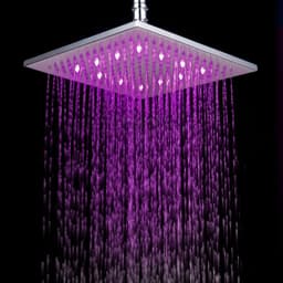image-6-inch/8-inch Square Shower Head with Temperature Control LED