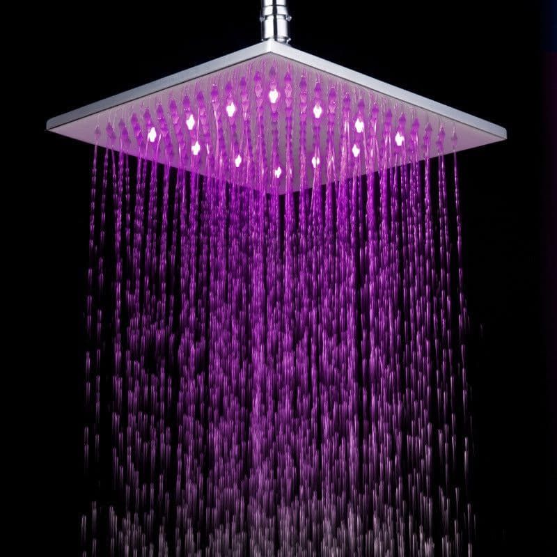 image-6-inch/8-inch Square Shower Head with Temperature Control LED