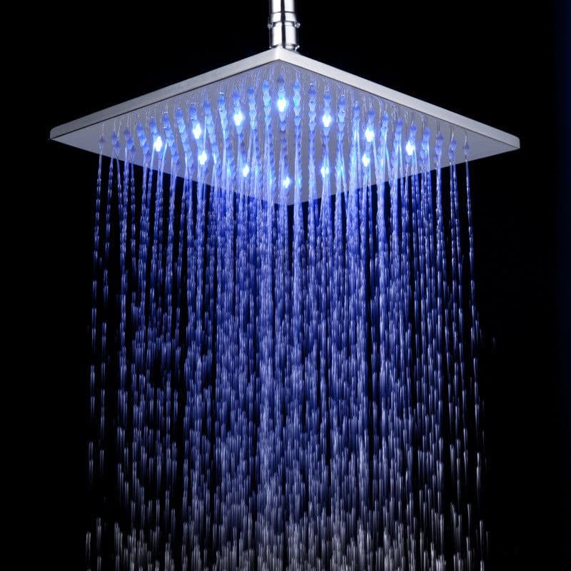 image-6-inch/8-inch Square Shower Head with Temperature Control LED