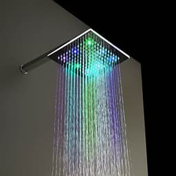 image-6-inch/8-inch Square Shower Head with Temperature Control LED
