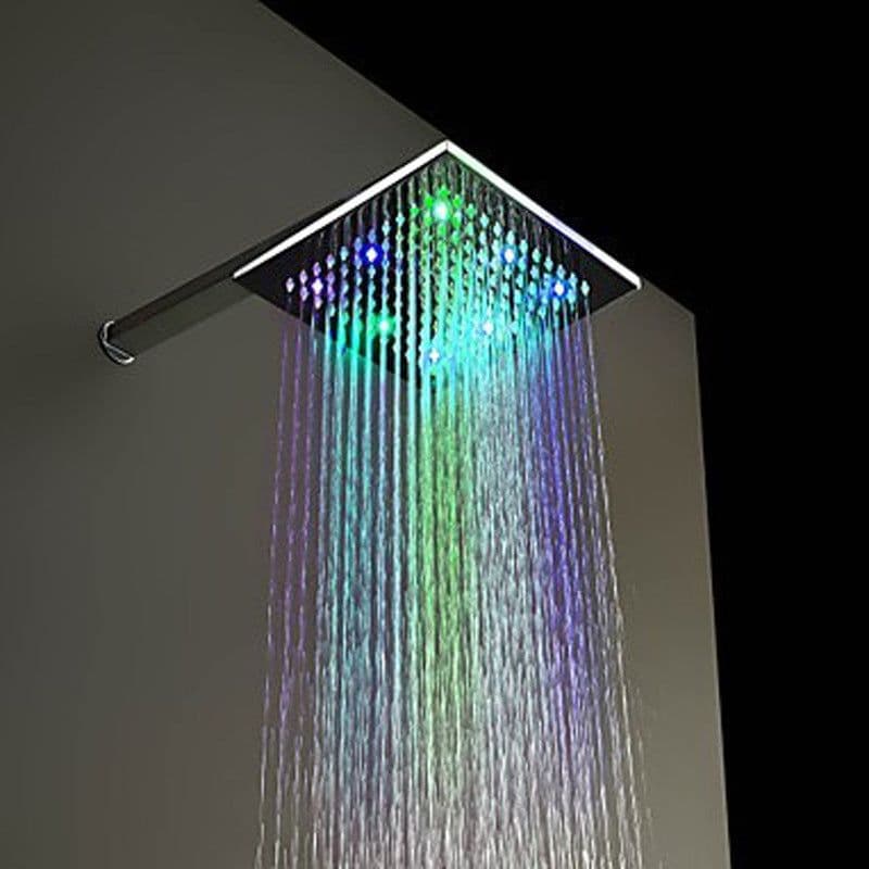 image-6-inch/8-inch Square Shower Head with Temperature Control LED