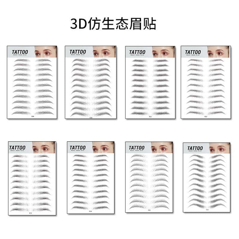 image-Tattoo Eyebrow Stickers Waterproof Semi-Permanent Bionic