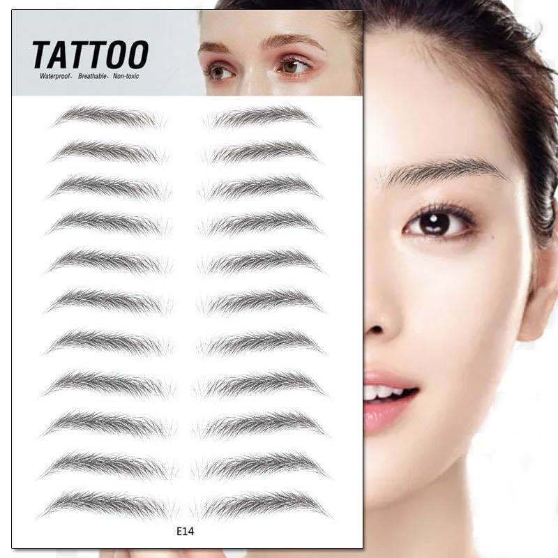 image-Tattoo Eyebrow Stickers Waterproof Semi-Permanent Bionic