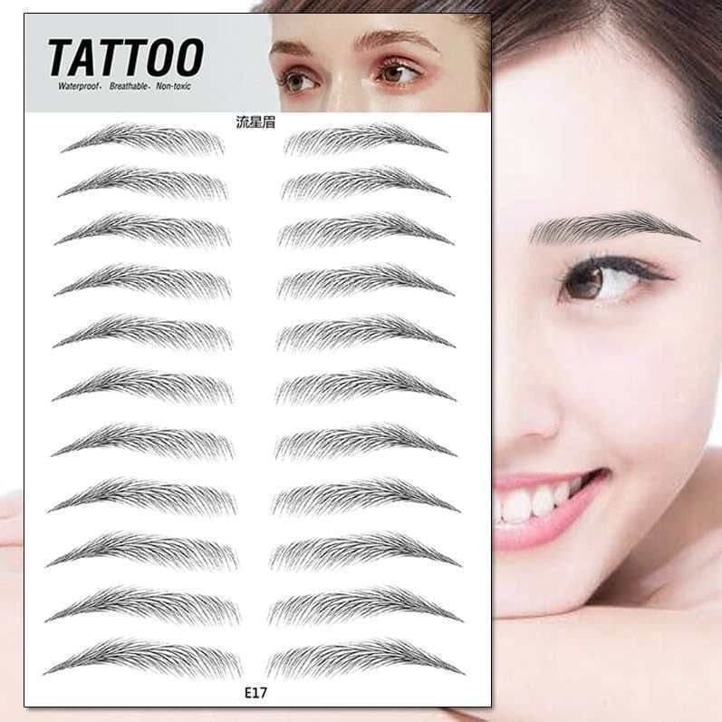 image-Tattoo Eyebrow Stickers Waterproof Semi-Permanent Bionic