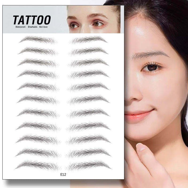 image-Tattoo Eyebrow Stickers Waterproof Semi-Permanent Bionic