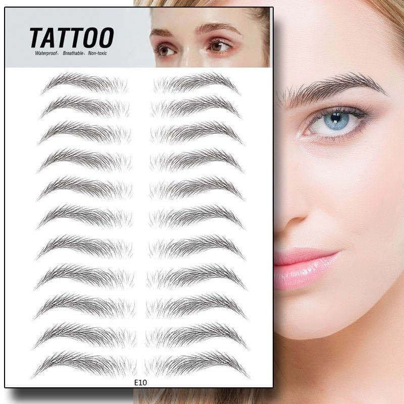 image-Tattoo Eyebrow Stickers Waterproof Semi-Permanent Bionic