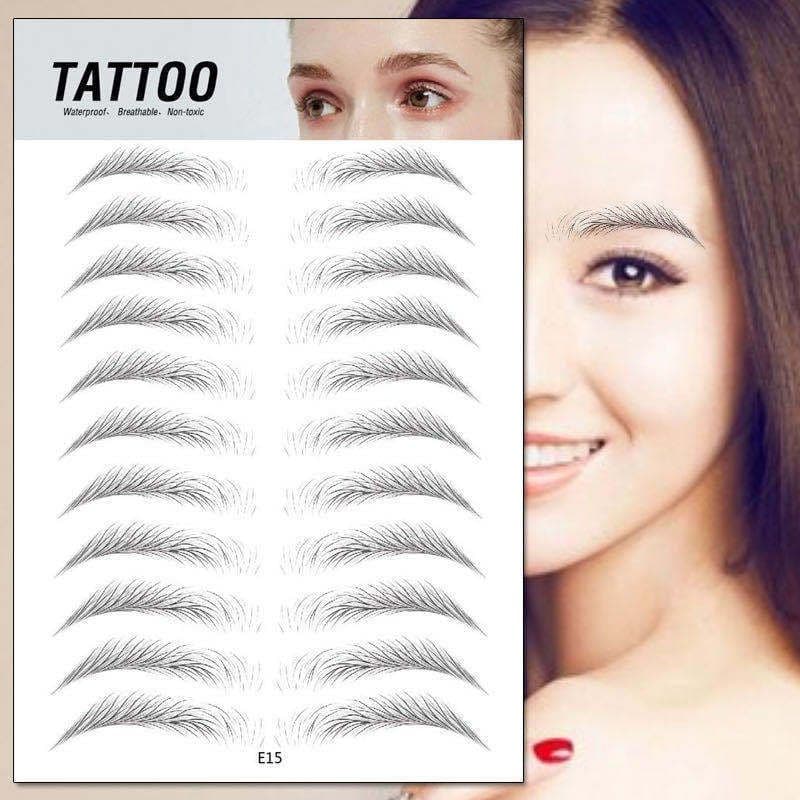 image-Tattoo Eyebrow Stickers Waterproof Semi-Permanent Bionic