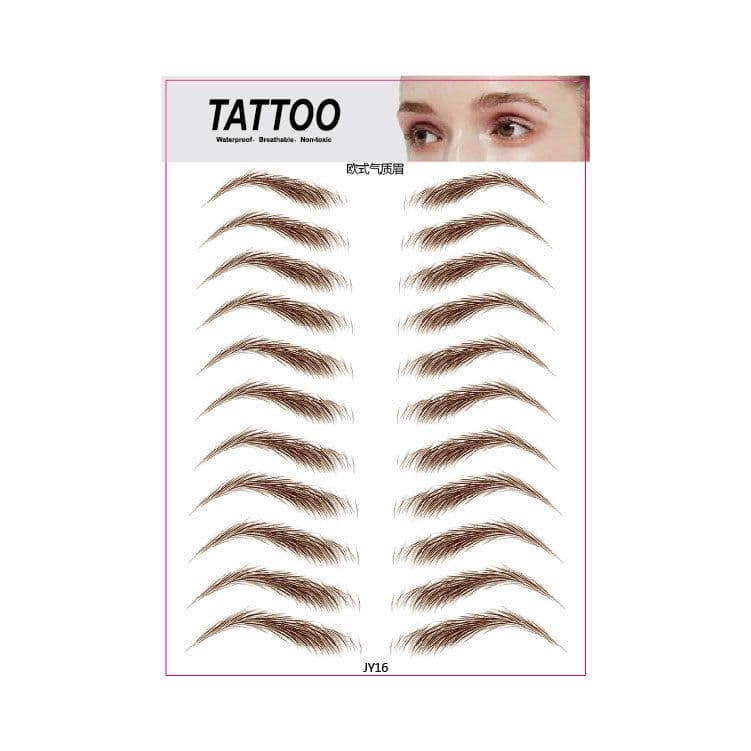 image-Tattoo Eyebrow Stickers Waterproof Semi-Permanent Bionic