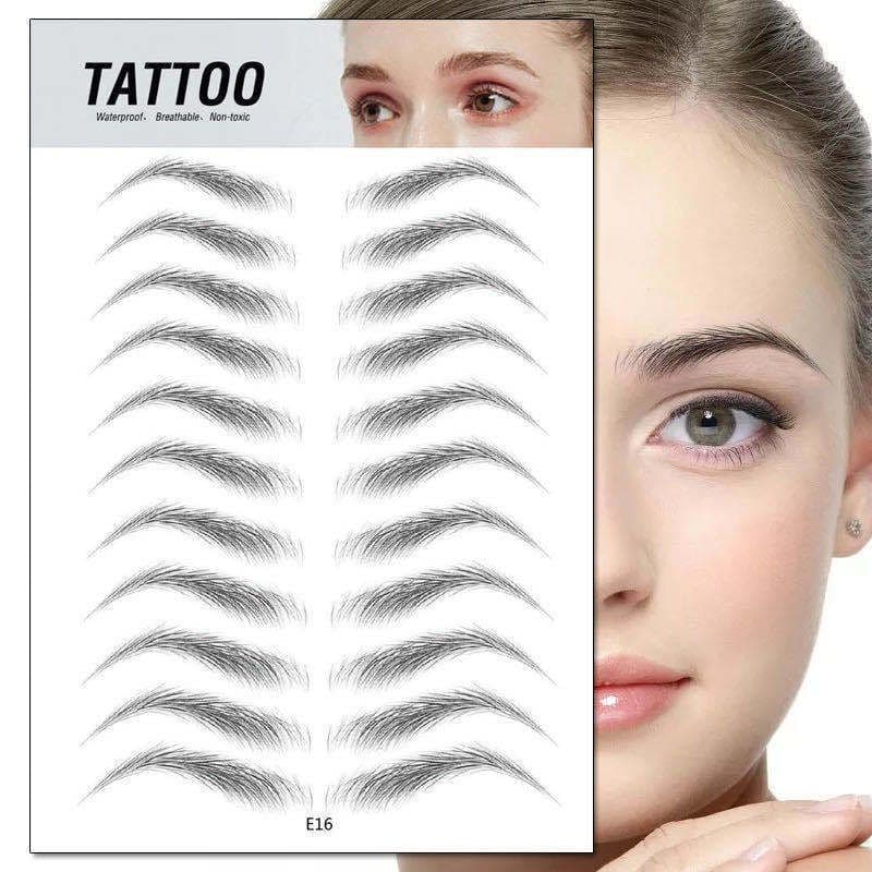 image-Tattoo Eyebrow Stickers Waterproof Semi-Permanent Bionic