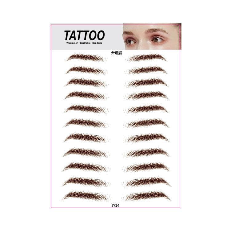 image-Tattoo Eyebrow Stickers Waterproof Semi-Permanent Bionic
