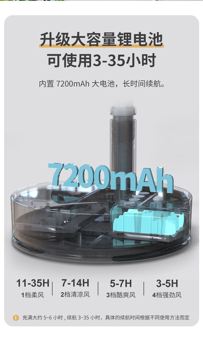 image-P1000 Rechargeable Folding Fan with USB Charging