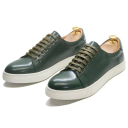 image-Men's Handmade Casual Leather Shoes Patent Leather Large Size