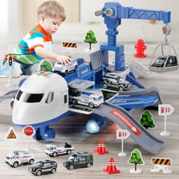image-Happy Heart Inertial Aircraft Ejection Track with Music Toy Set