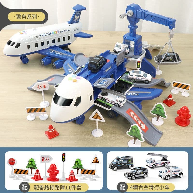 image-Happy Heart Inertial Aircraft Ejection Track with Music Toy Set