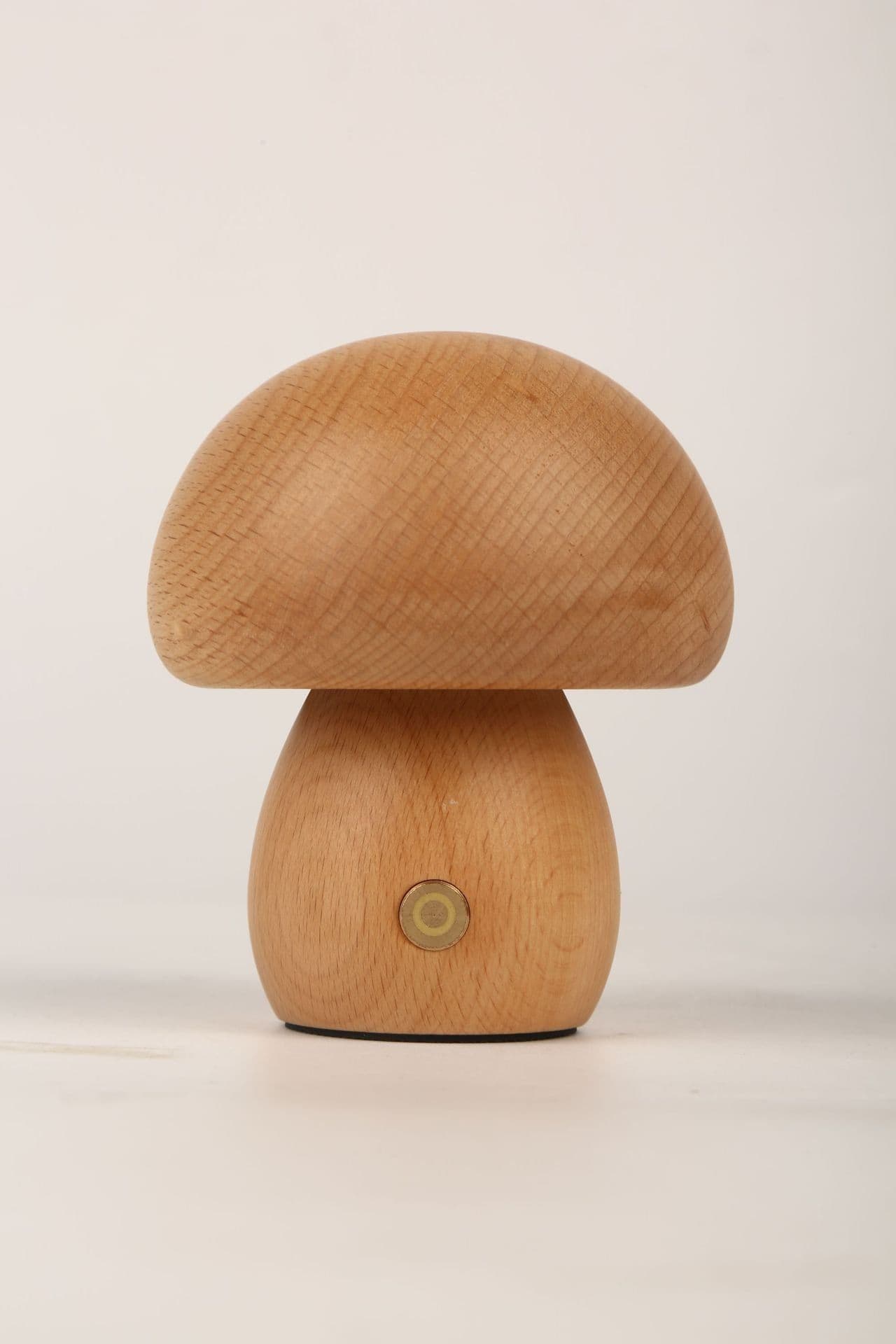 image-Mushroom Night Light LED Touch Lamp Warm Light Wooden Bedside