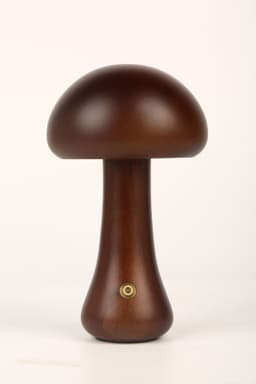 image-Mushroom Night Light LED Touch Lamp Warm Light Wooden Bedside