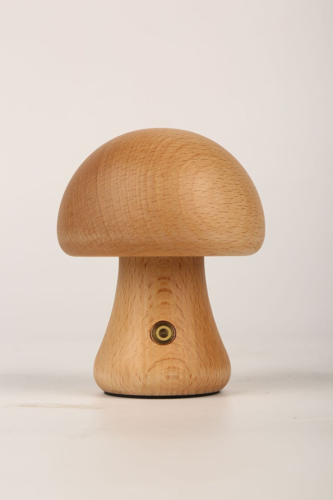 image-Mushroom Night Light LED Touch Lamp Warm Light Wooden Bedside