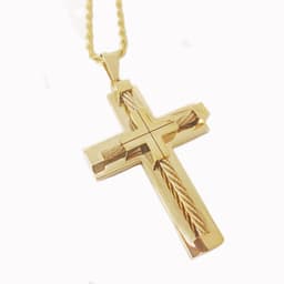 image-Stainless Steel Cross Pendant Necklace Geometric Unisex