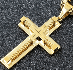 image-Stainless Steel Cross Pendant Necklace Geometric Unisex