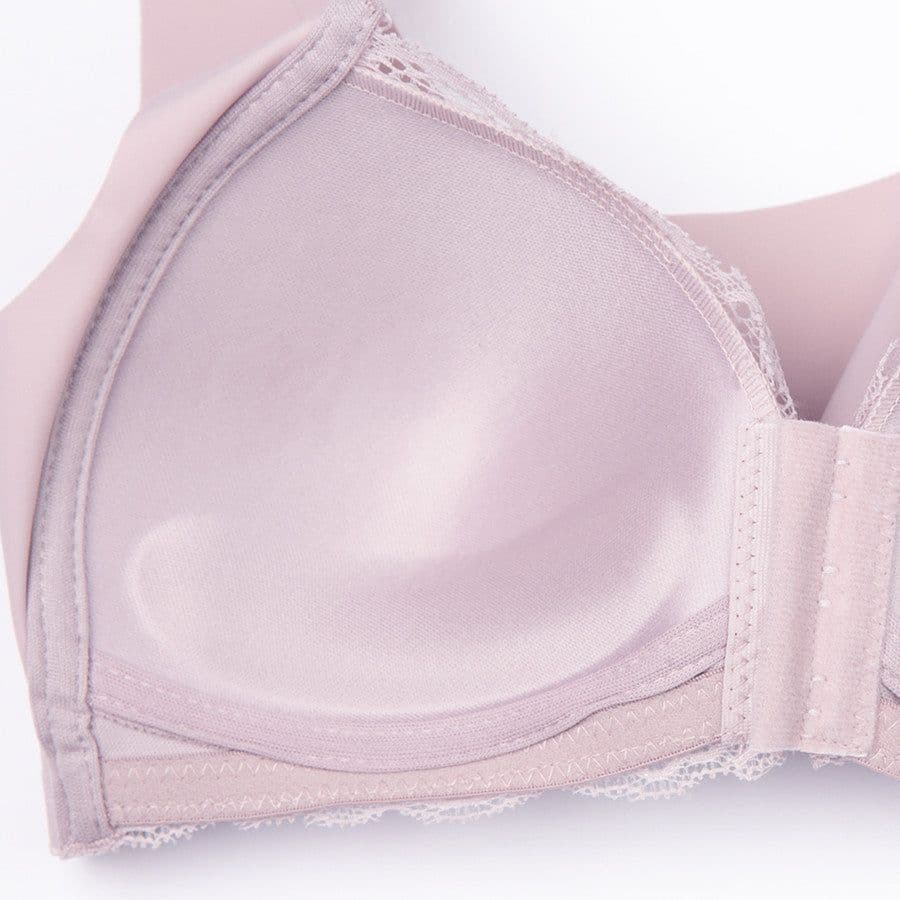 image-Wire-Free Front Buckle Bra Plus Size Thin Padded Lace Lingerie