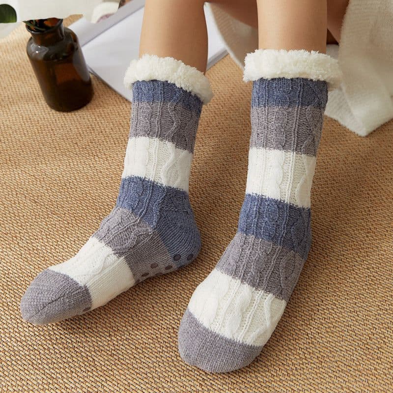 image-Unisex Non-Slip Coral Fleece Floor Socks