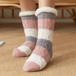 image-Unisex Non-Slip Coral Fleece Floor Socks