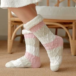 image-Unisex Non-Slip Coral Fleece Floor Socks