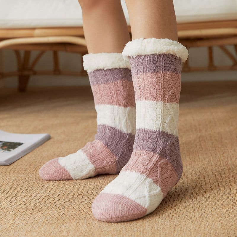 image-Unisex Non-Slip Coral Fleece Floor Socks