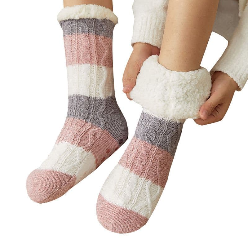 image-Unisex Non-Slip Coral Fleece Floor Socks