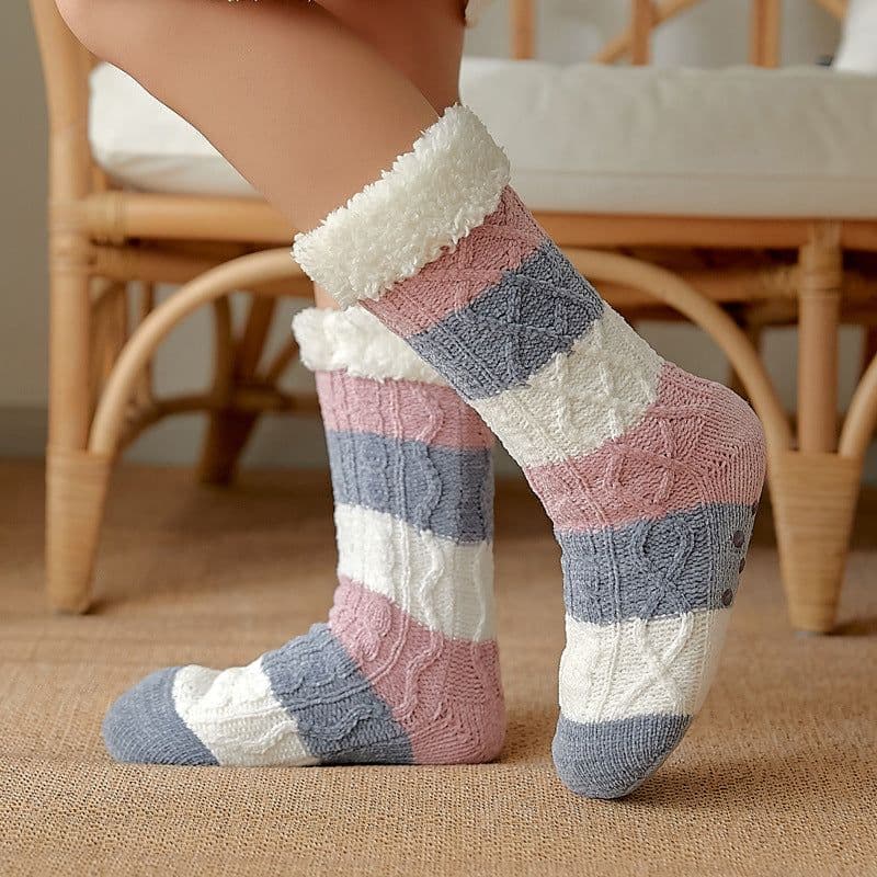 image-Unisex Non-Slip Coral Fleece Floor Socks
