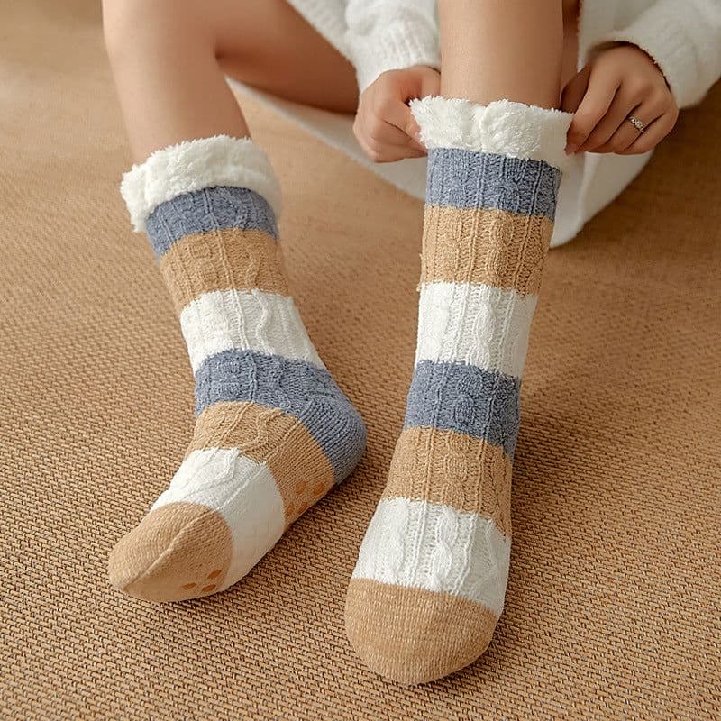 image-Unisex Non-Slip Coral Fleece Floor Socks