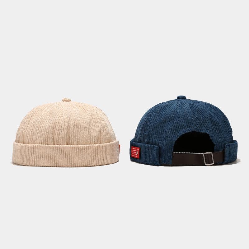 image-HEALCOLD Corduroy Dome Hat with Patch M (56-58cm)