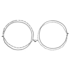 image-Titanium Steel Magnet Couple Bracelet Heart Design Gift