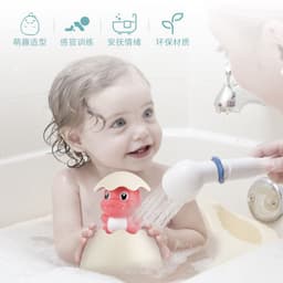 image-Baby Bath Toys Spray Water Eggs Dinosaur Shower Toy for Kids