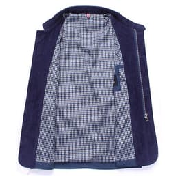 image-Men's Slim Fit Casual Jacket Stand Collar Zip Front Spring Fall